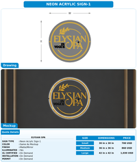 CUSTOM MOCKUP SIGN FOR Elysian Spa