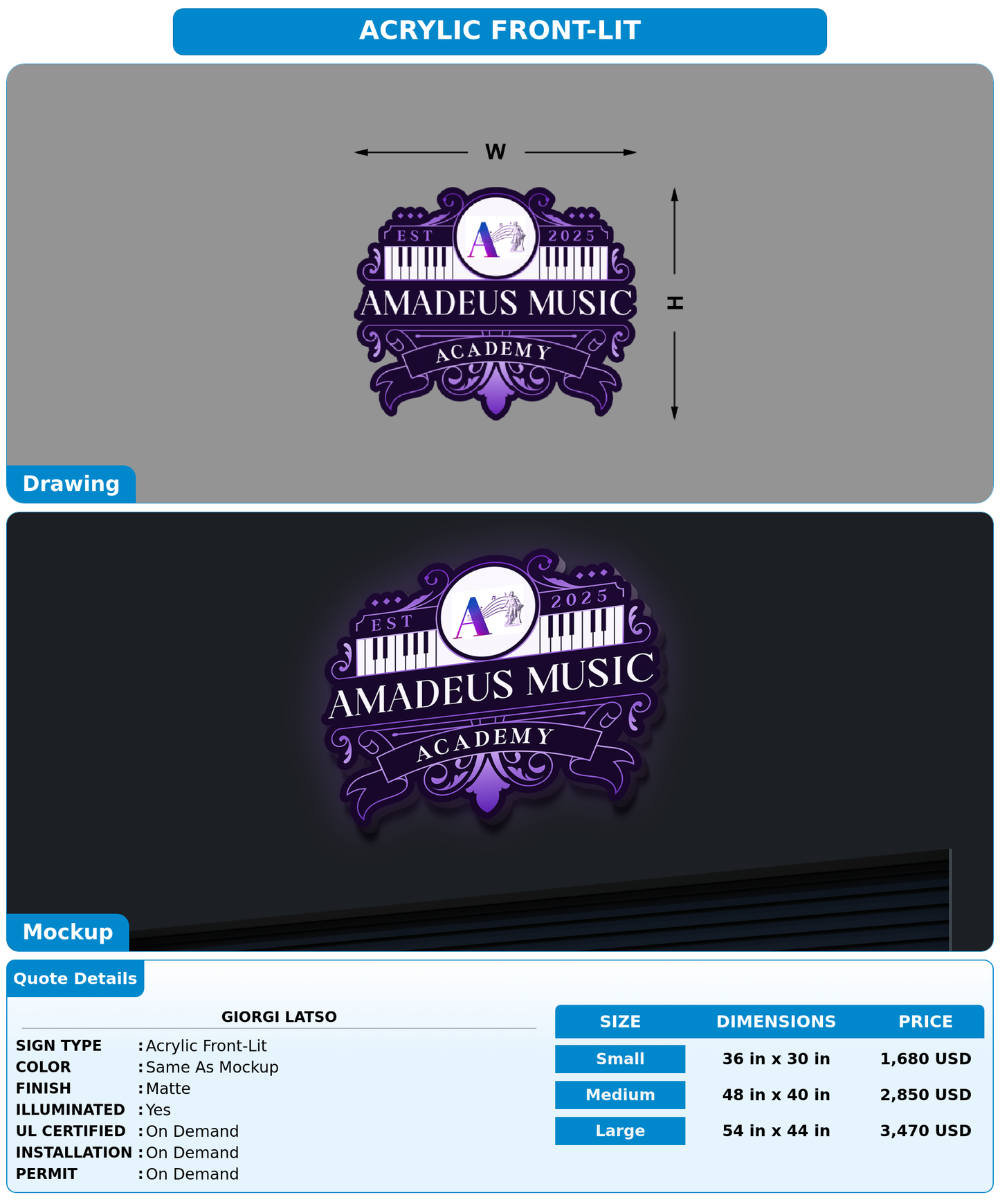 CUSTOM MOCKUP SIGN FOR Giorgi Latso