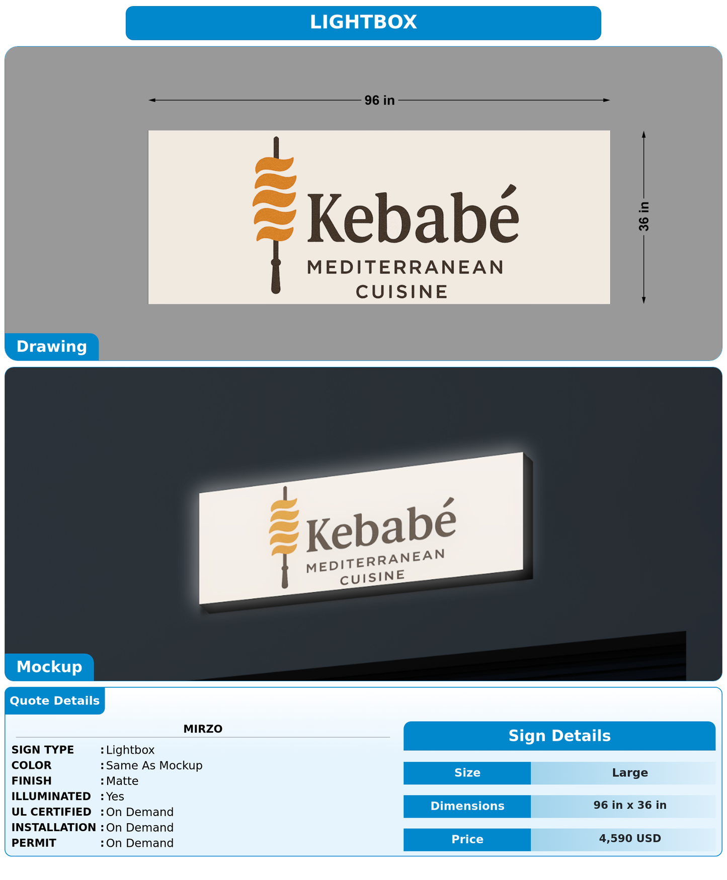 CUSTOM MOCKUP SIGN FOR Mirzo
