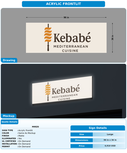 CUSTOM MOCKUP SIGN FOR Mirzo