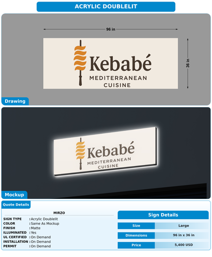 CUSTOM MOCKUP SIGN FOR Mirzo