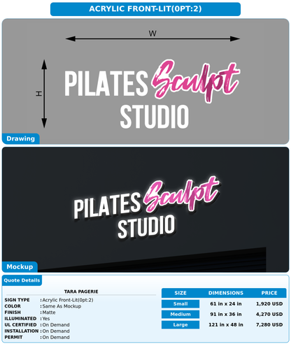 CUSTOM MOCKUP SIGN FOR tara pagerie