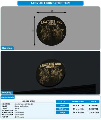 CUSTOM MOCKUP SIGN FOR Michael Ortiz