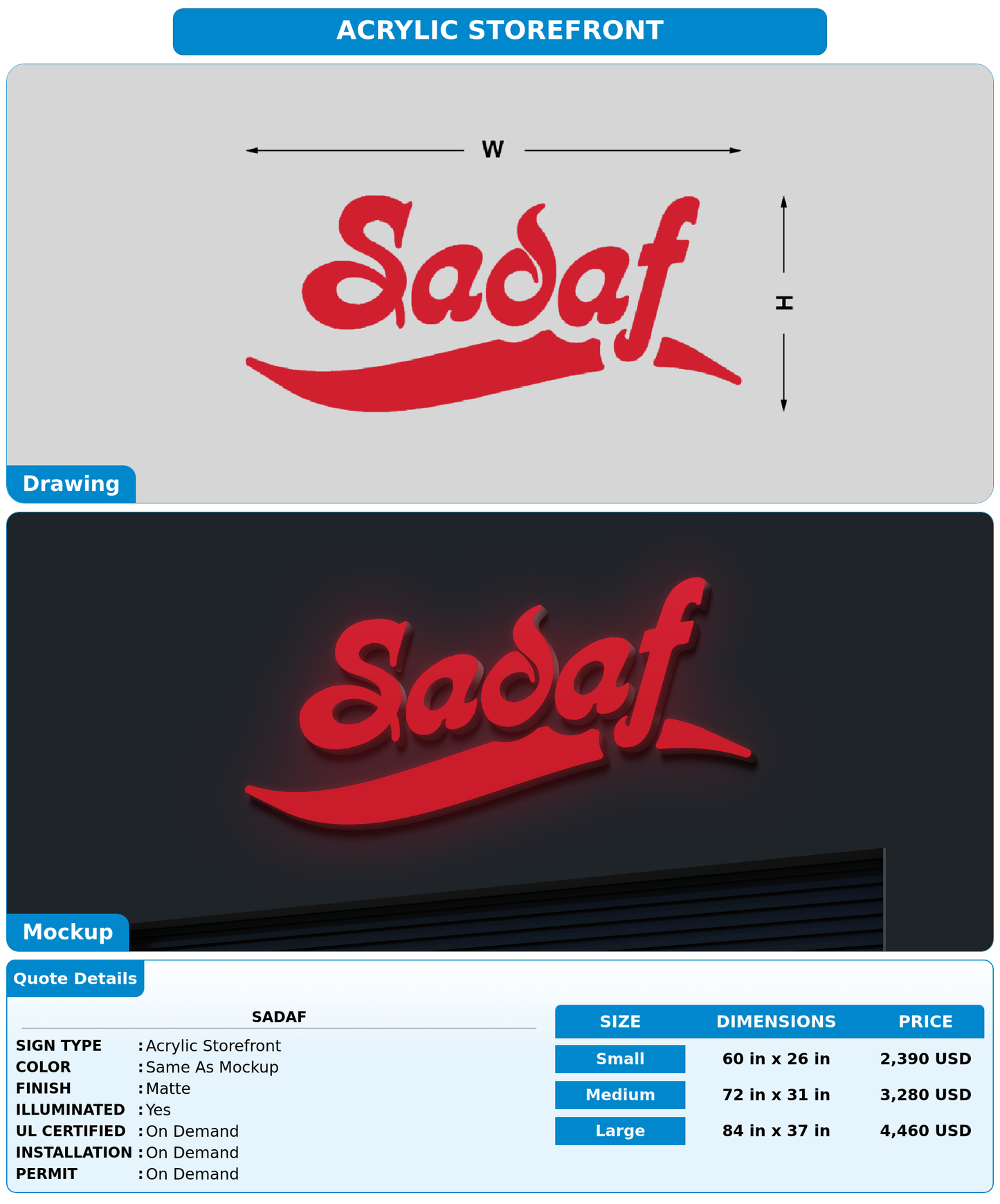 CUSTOM MOCKUP SIGN FOR Sadaf
