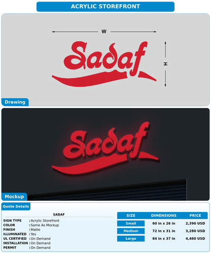 CUSTOM MOCKUP SIGN FOR Sadaf