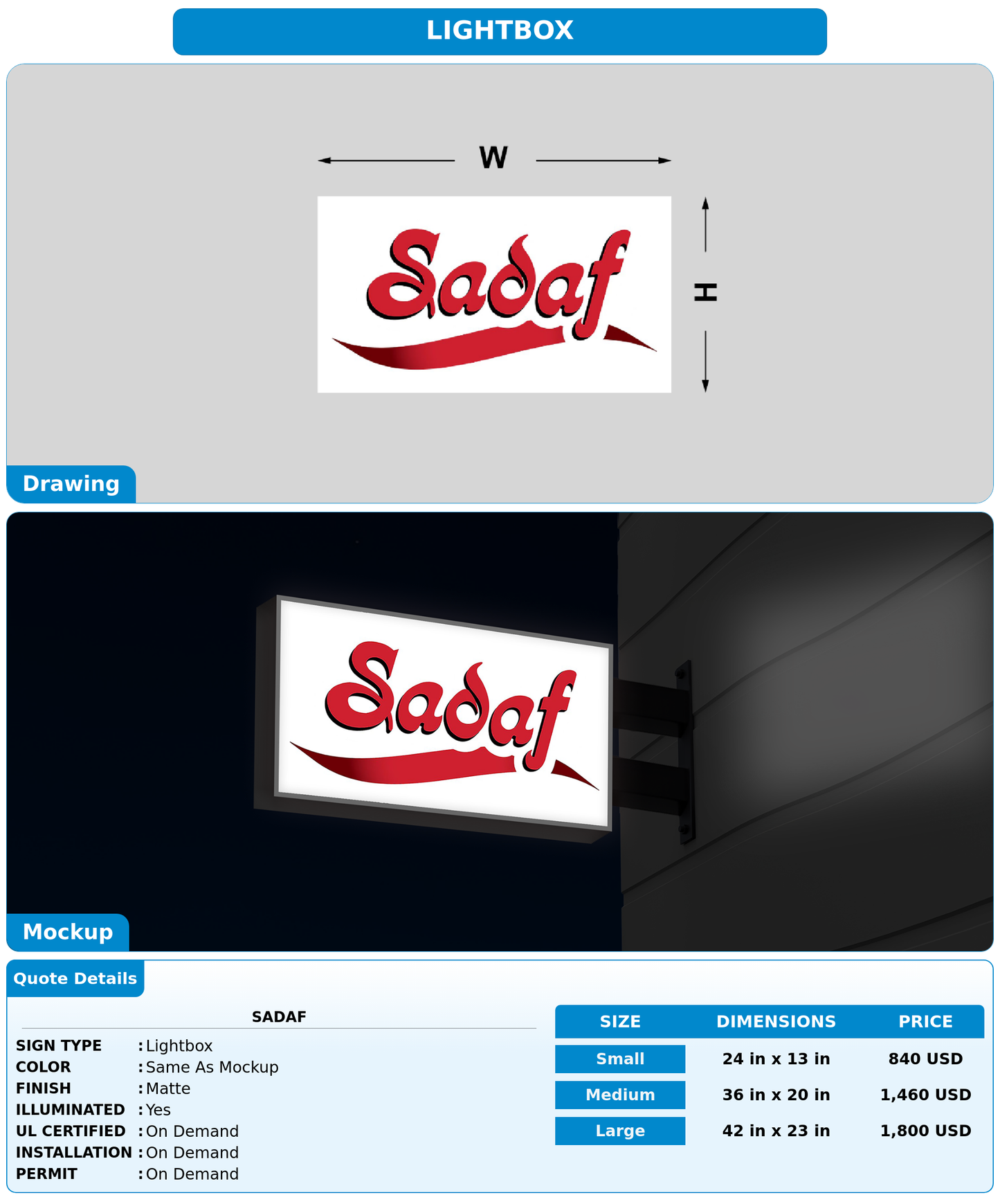 CUSTOM MOCKUP SIGN FOR Sadaf