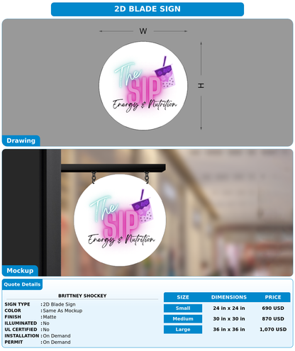 CUSTOM MOCKUP SIGN FOR Brittney Shockey