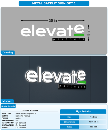 CUSTOM MOCKUP SIGN FOR Teresa Slosson