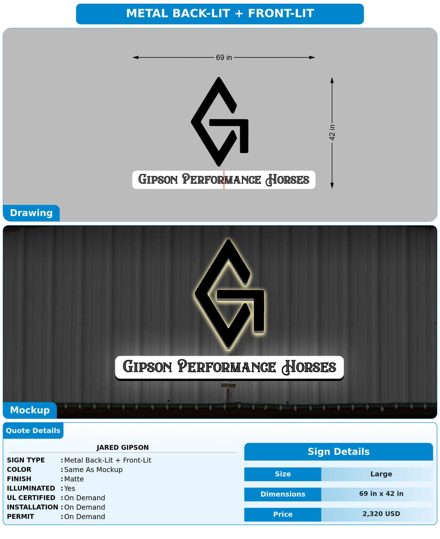 CUSTOM MOCKUP SIGN FOR Jared Gipson
