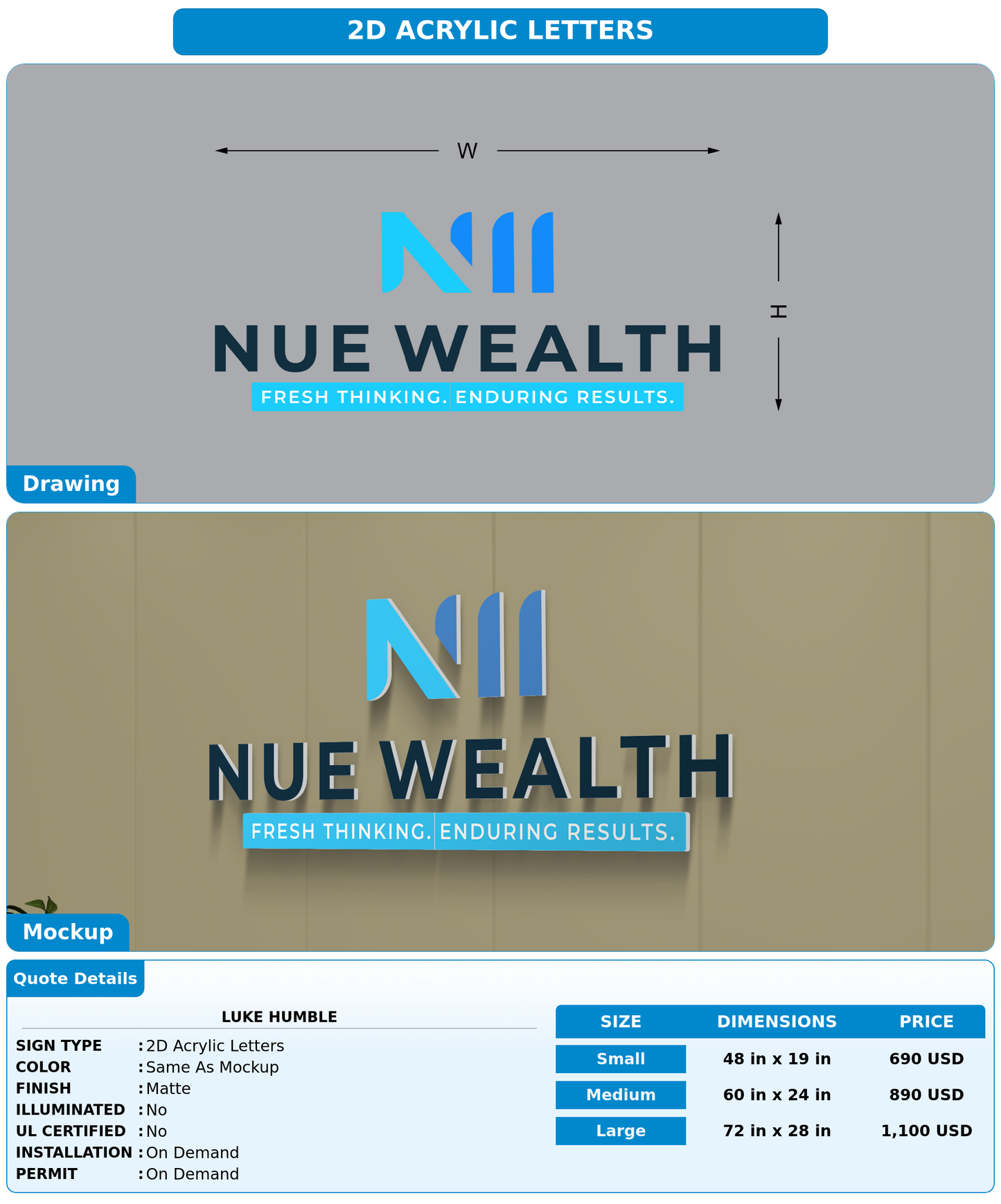 CUSTOM MOCKUP SIGN FOR Luke Humble