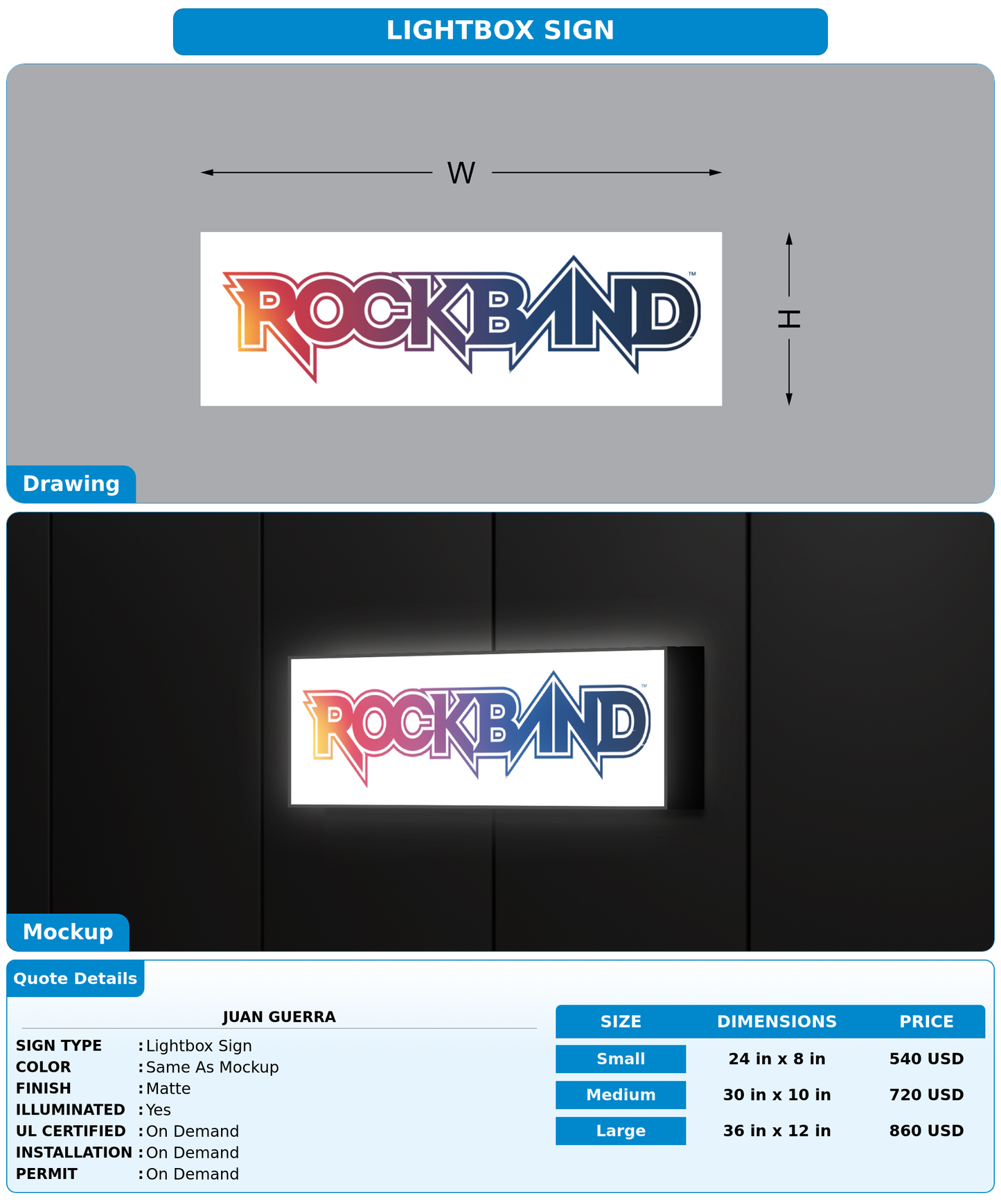 CUSTOM MOCKUP SIGN FOR Juan Guerra