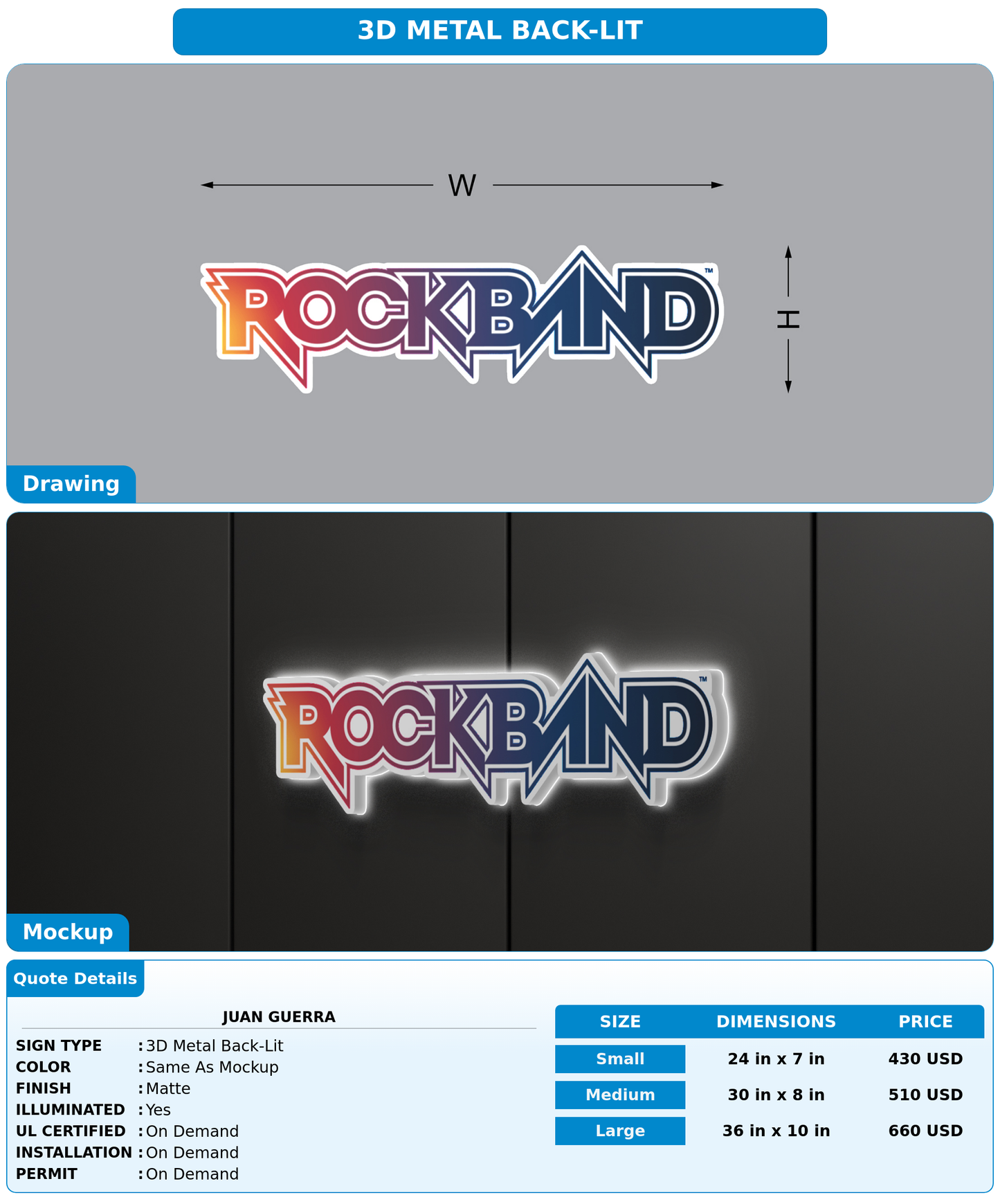 CUSTOM MOCKUP SIGN FOR Juan Guerra