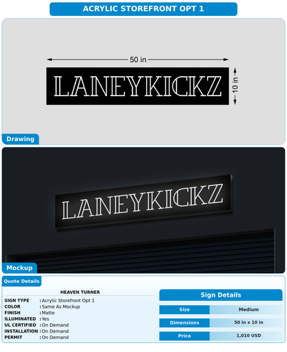 CUSTOM MOCKUP SIGN FOR Heaven Turner