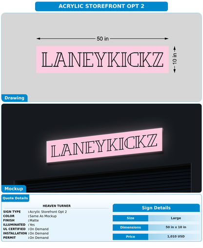 CUSTOM MOCKUP SIGN FOR Heaven Turner