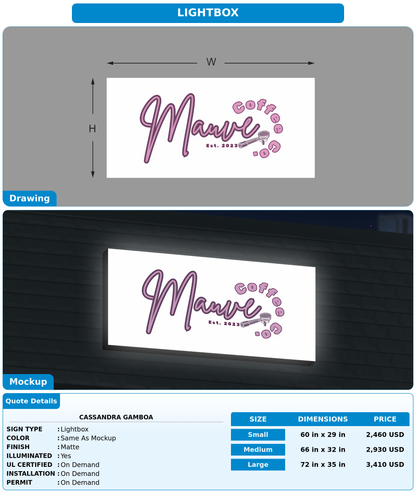 CUSTOM MOCKUP SIGN FOR Cassandra gamboa