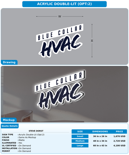 CUSTOM MOCKUP SIGN FOR steve dorst