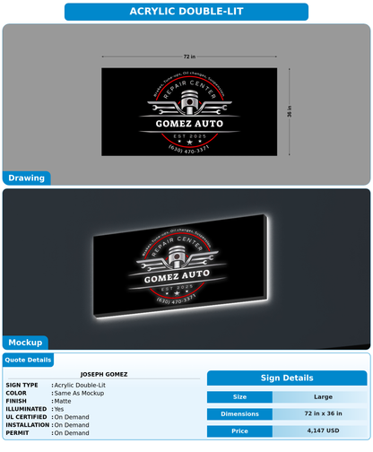 CUSTOM MOCKUP SIGN FOR Joseph Gomez