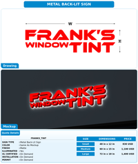 CUSTOM MOCKUP SIGN FOR franks_tint