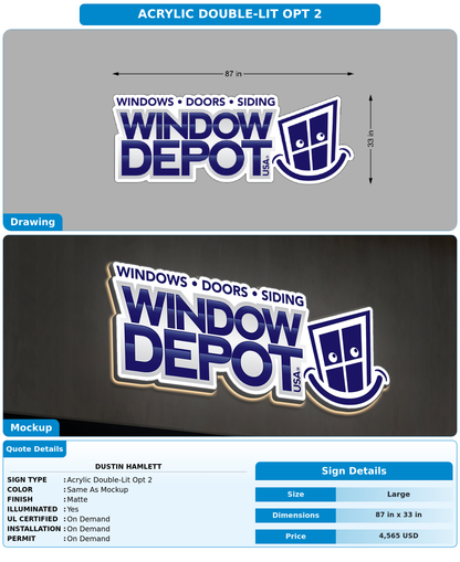 CUSTOM MOCKUP SIGN FOR Dustin Hamlett
