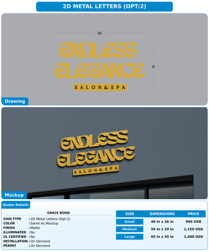 CUSTOM MOCKUP SIGN FOR Grace Bohn