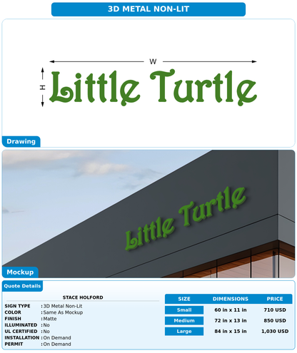 CUSTOM MOCKUP SIGN FOR Stace Holford
