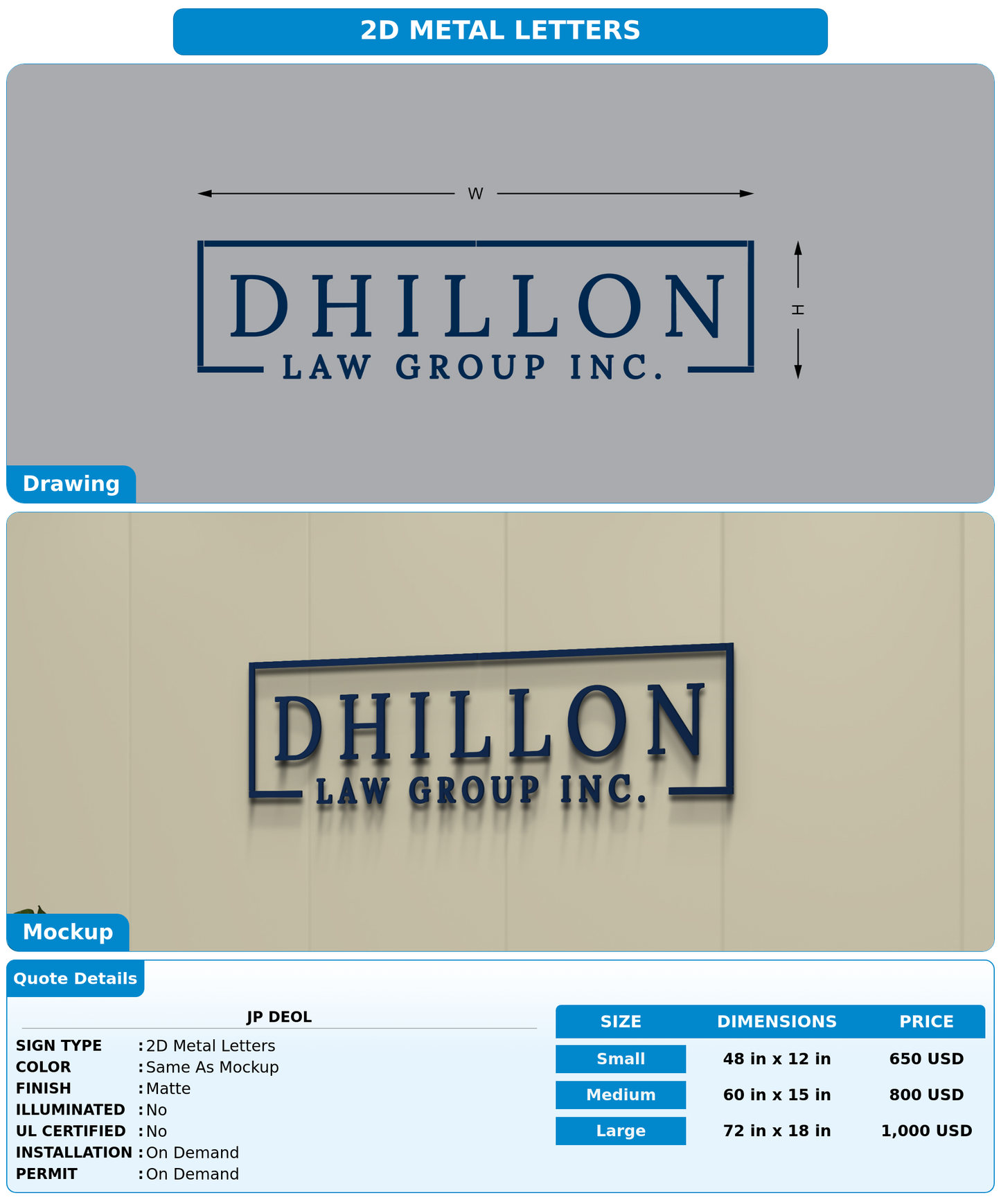 CUSTOM MOCKUP SIGN FOR JP Deol