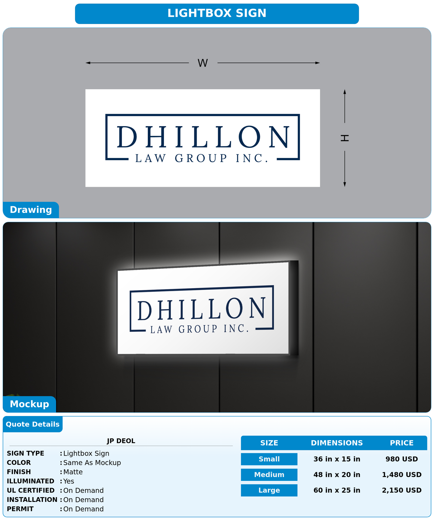 CUSTOM MOCKUP SIGN FOR JP Deol