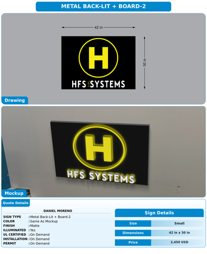 CUSTOM MOCKUP SIGN FOR Daniel Moreno