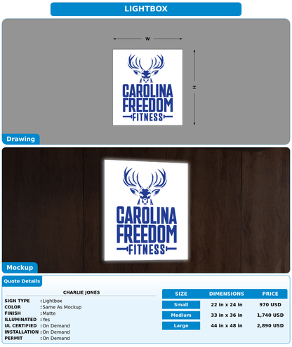 CUSTOM MOCKUP SIGN FOR Charlie Jones