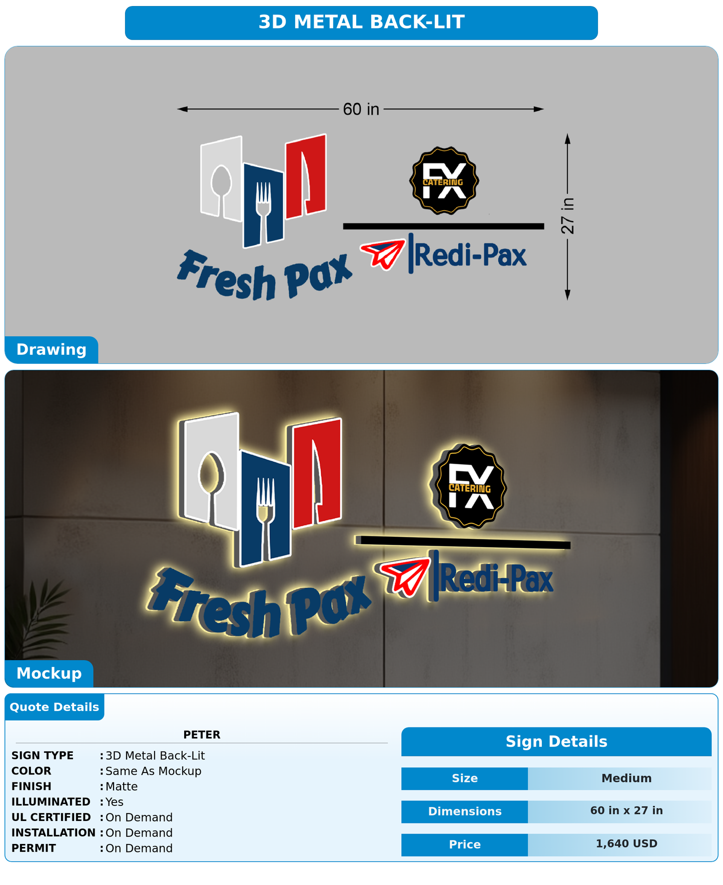 CUSTOM MOCKUP SIGN FOR peter