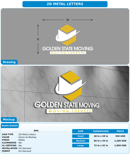 CUSTOM MOCKUP SIGN FOR Eric