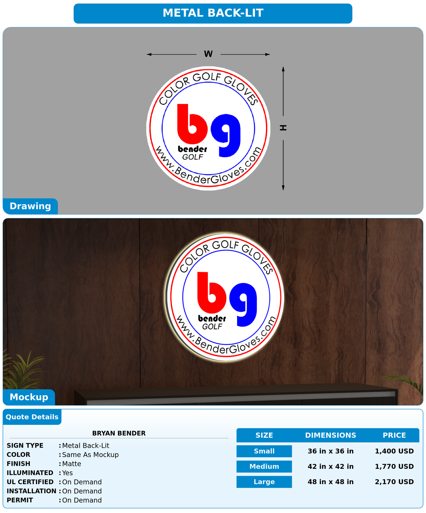CUSTOM MOCKUP SIGN FOR Bryan Bender