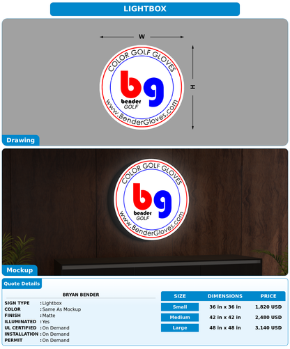 CUSTOM MOCKUP SIGN FOR Bryan Bender