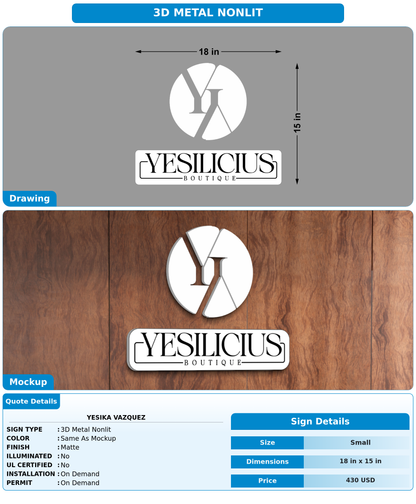 CUSTOM MOCKUP SIGN FOR Yesika Vazquez