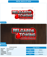 CUSTOM MOCKUP SIGN FOR Michael Belgard