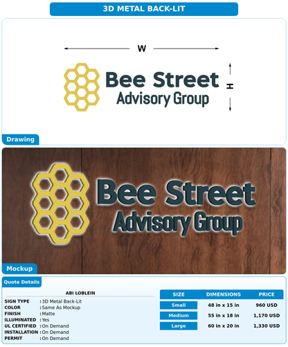 CUSTOM MOCKUP SIGN FOR Abi Loblein