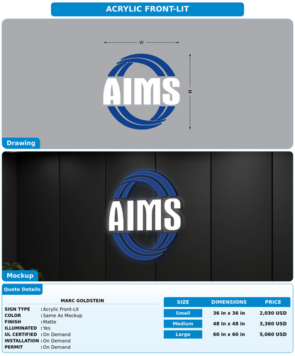 CUSTOM MOCKUP SIGN FOR Marc Goldstein