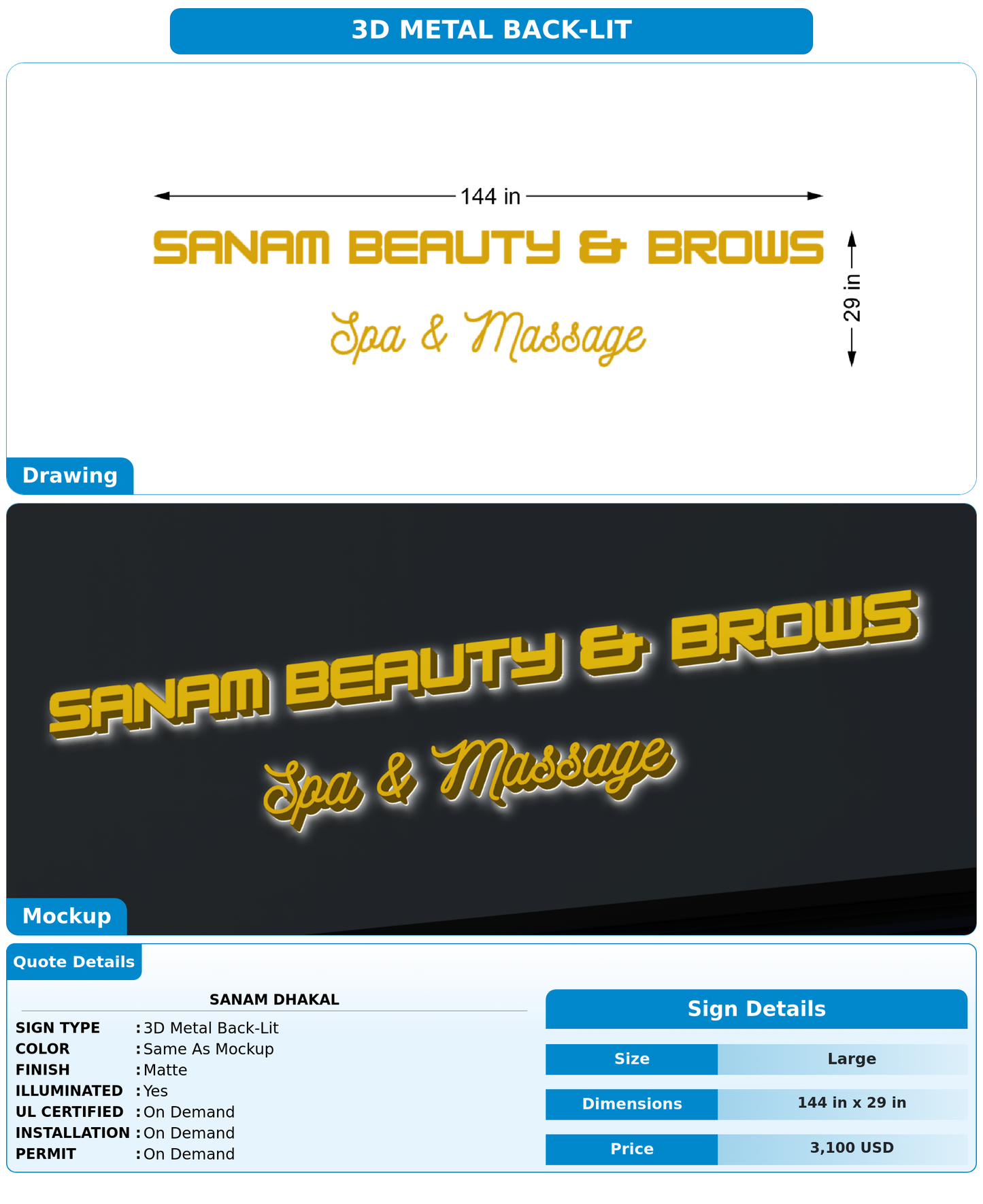 CUSTOM MOCKUP SIGN FOR Sanam dhakal