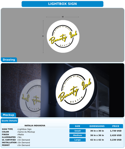 CUSTOM MOCKUP SIGN FOR Natalia Indiukova