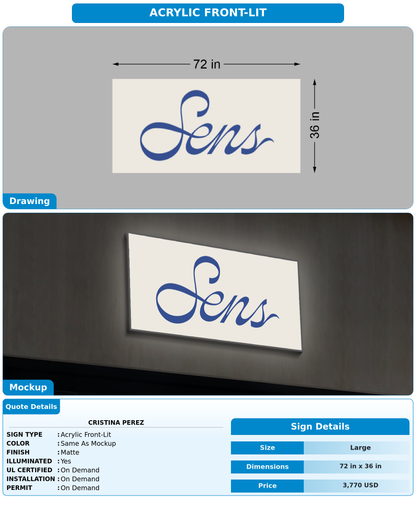 CUSTOM MOCKUP SIGN FOR Cristina Perez