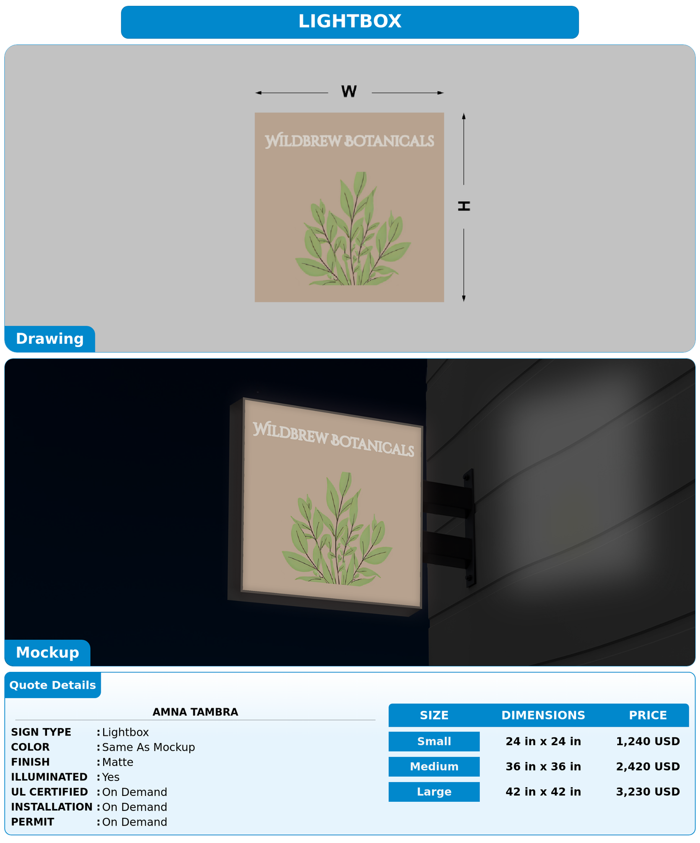 CUSTOM MOCKUP SIGN FOR Amna Tambra