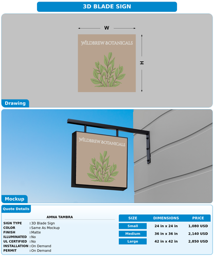 CUSTOM MOCKUP SIGN FOR Amna Tambra