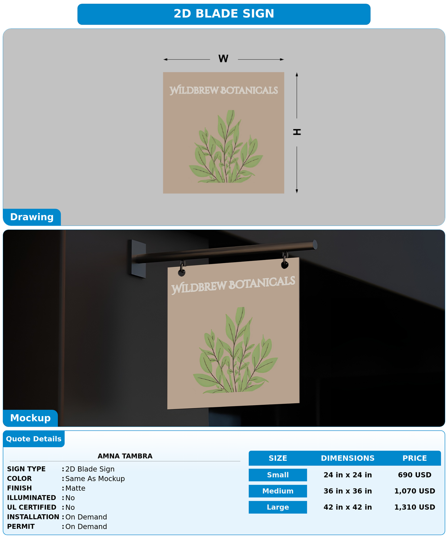 CUSTOM MOCKUP SIGN FOR Amna Tambra