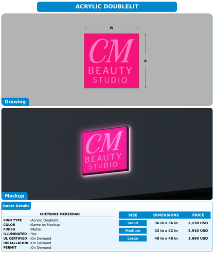 CUSTOM MOCKUP SIGN FOR Cheyenne Mckernan