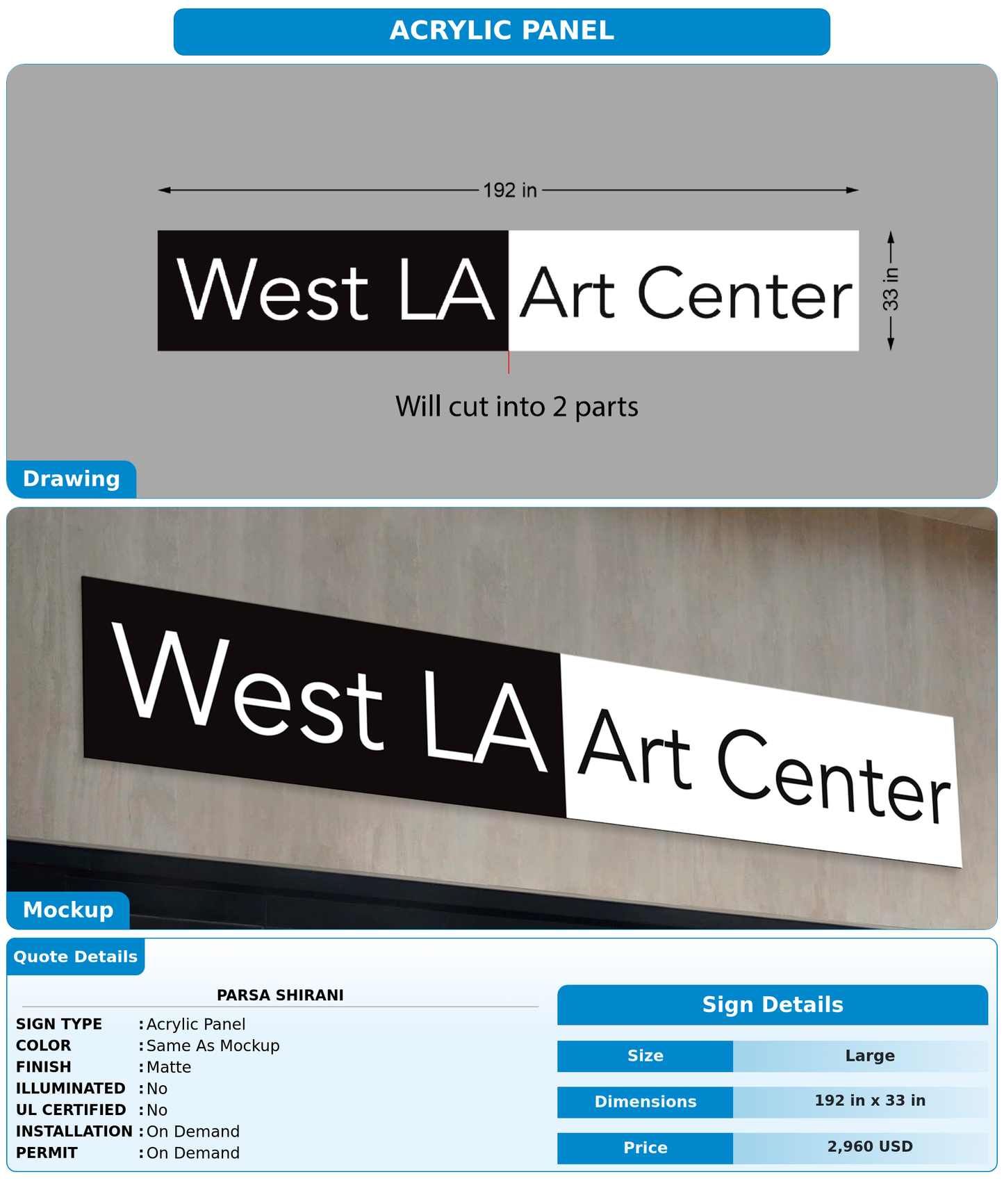 CUSTOM MOCKUP SIGN FOR parsa shirani