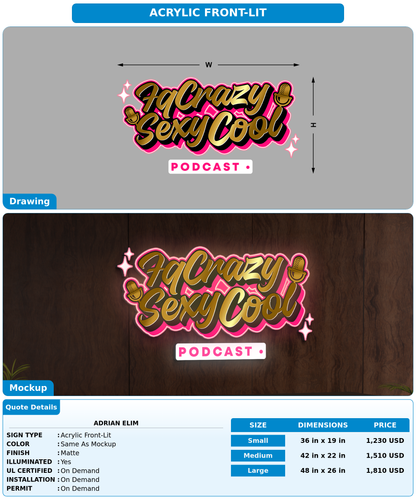 CUSTOM MOCKUP SIGN FOR Adrian Elim