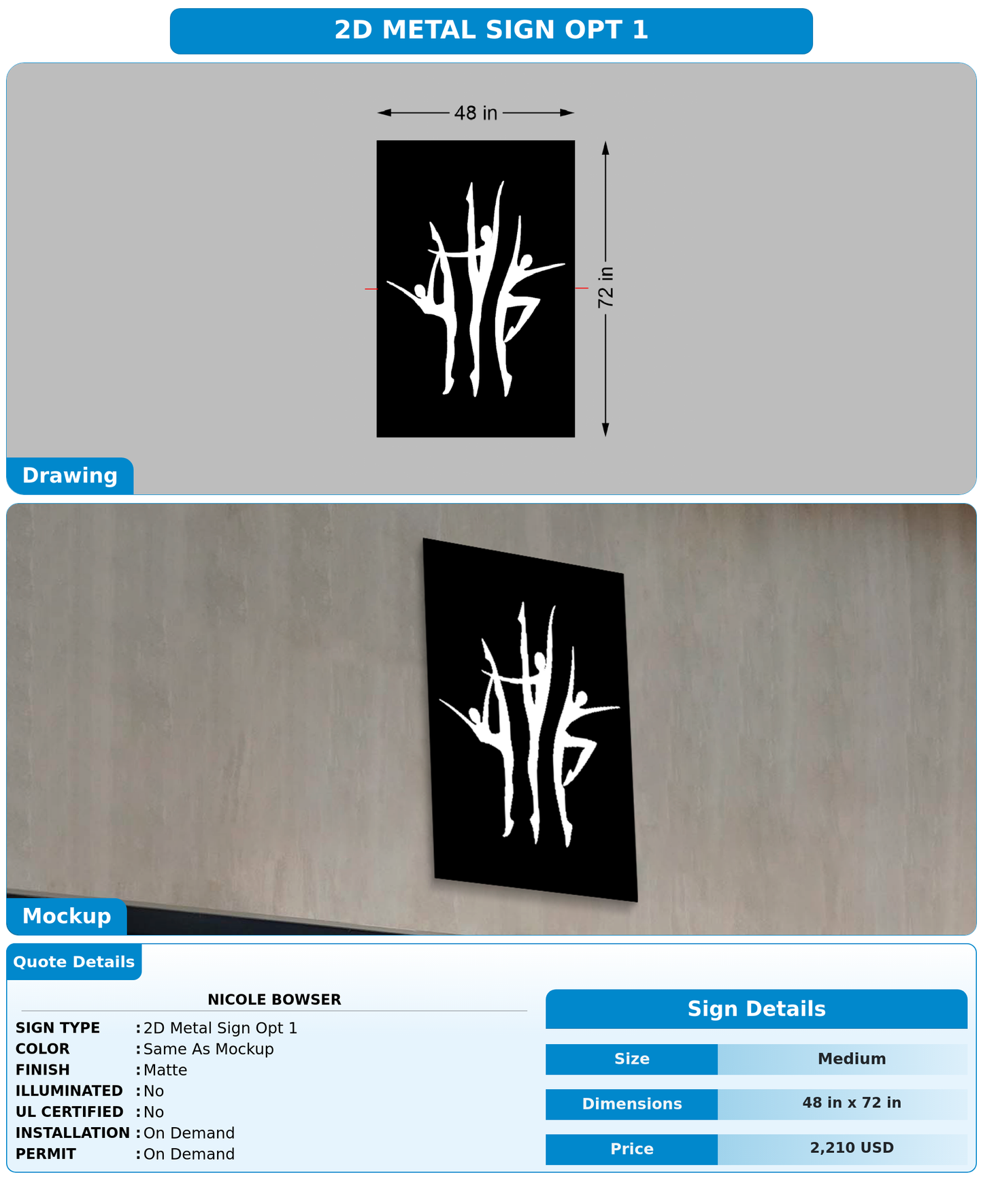 CUSTOM MOCKUP SIGN FOR Nicole bowser
