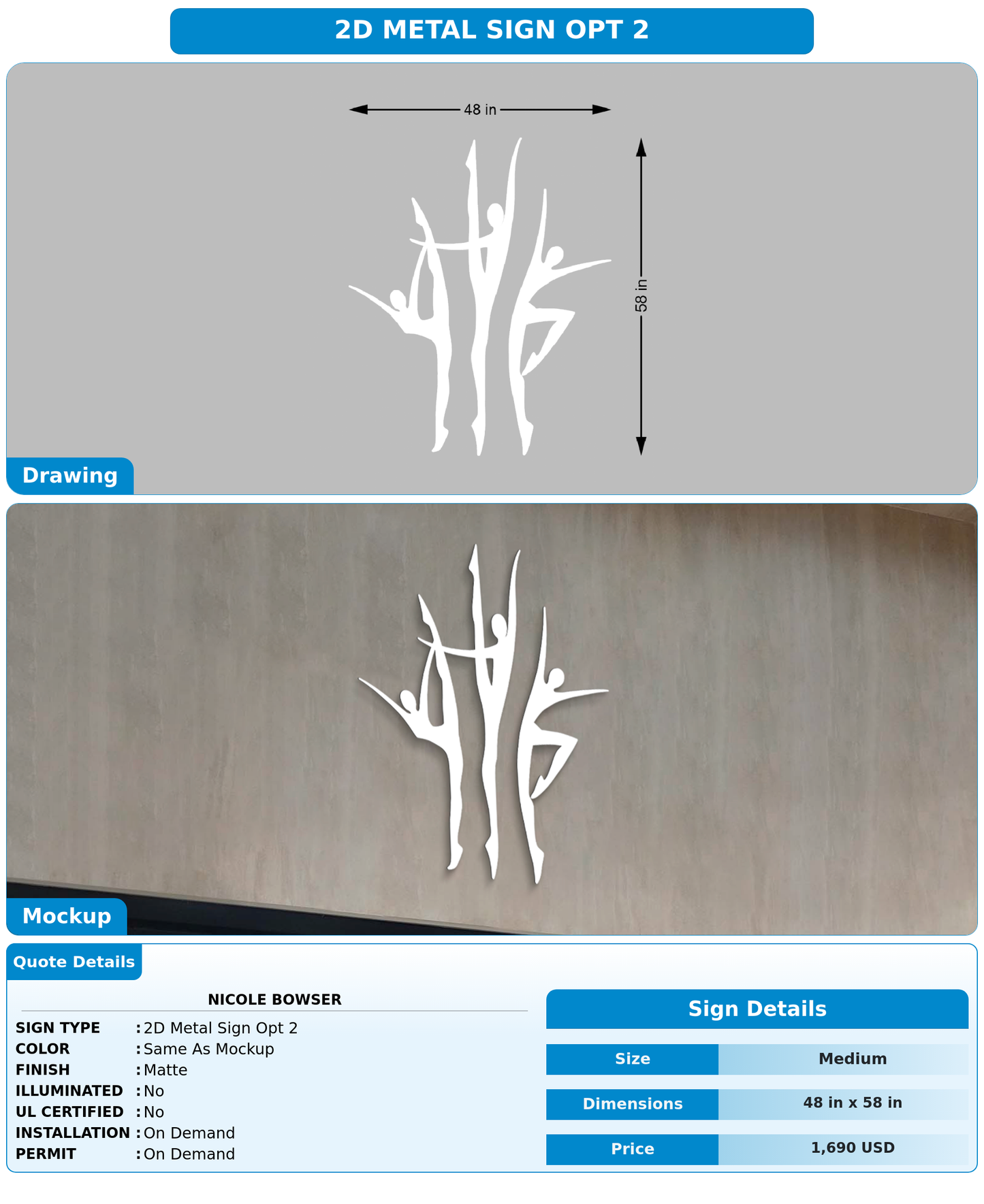CUSTOM MOCKUP SIGN FOR Nicole bowser