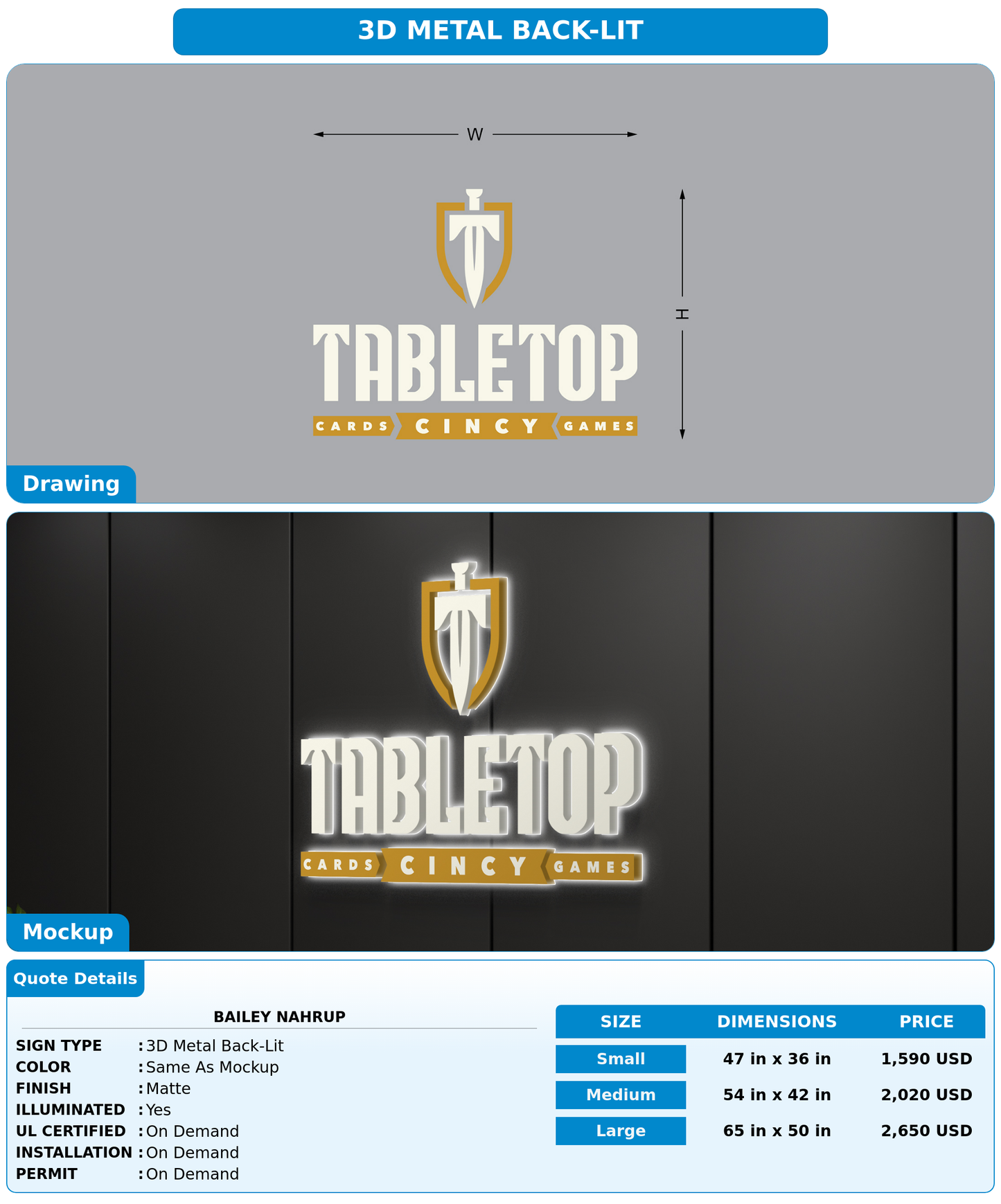 CUSTOM MOCKUP SIGN FOR bailey nahrup