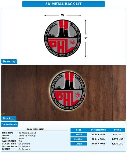 CUSTOM MOCKUP SIGN FOR gary maslinski
